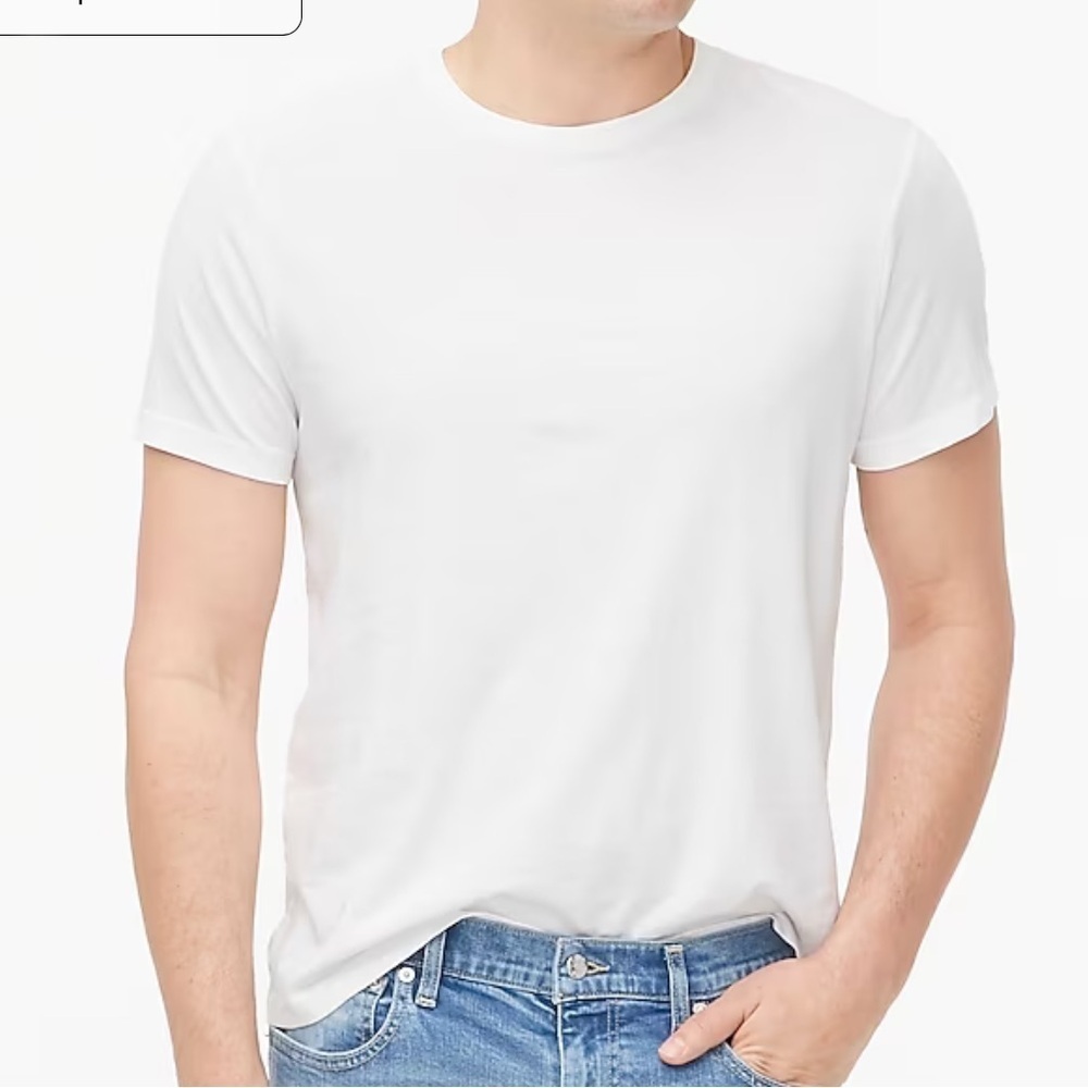 J crew Cotton washed jersey tee white